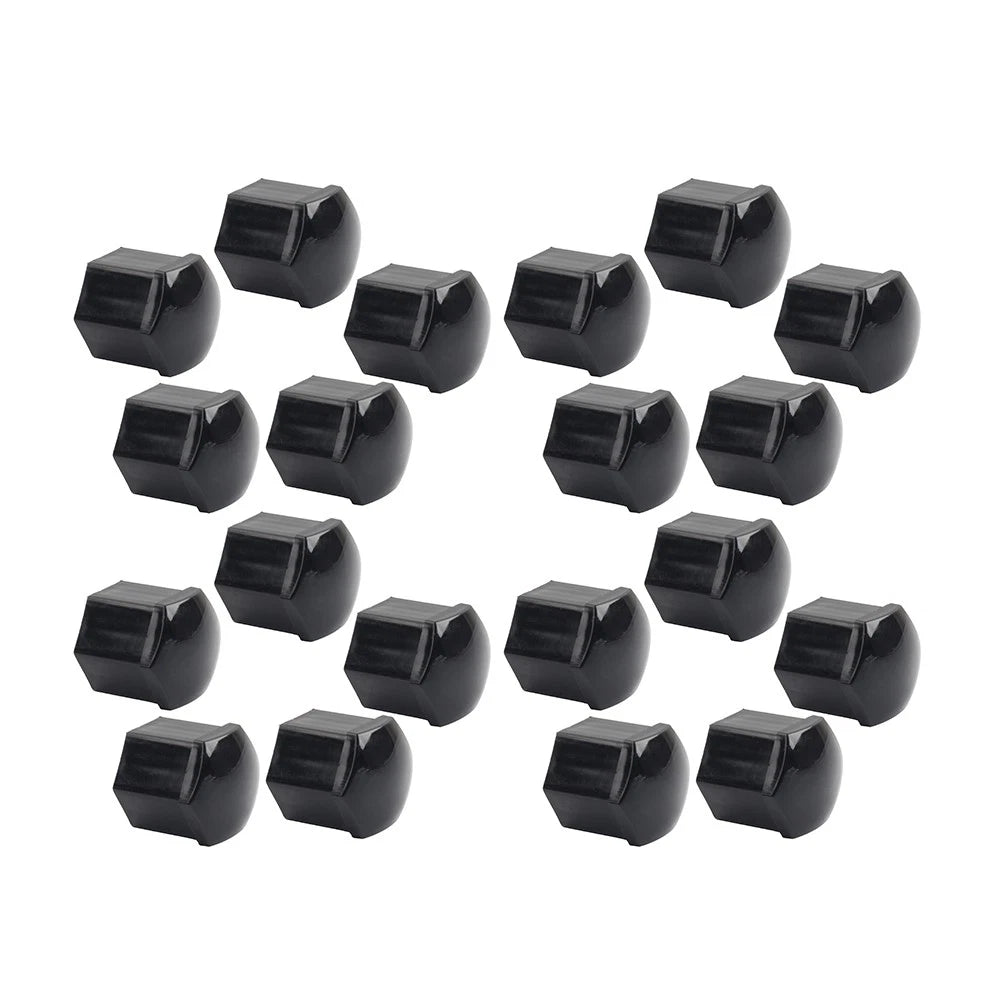20Pcs 19mm Black Wheel Lug Nut Bolt Cover Caps with Tool for Universal Fit