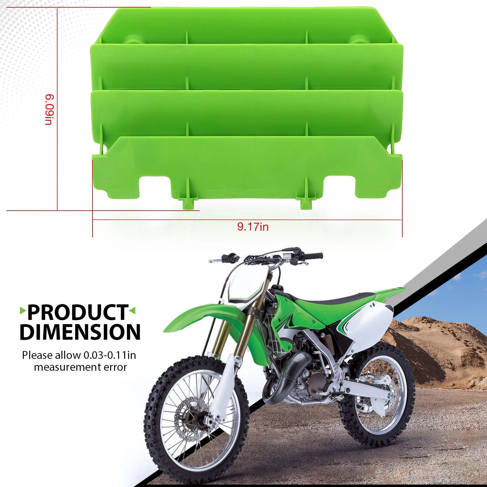 2X Radiator Guards for Kawasaki KX125 KX250 (1994–2005) Green