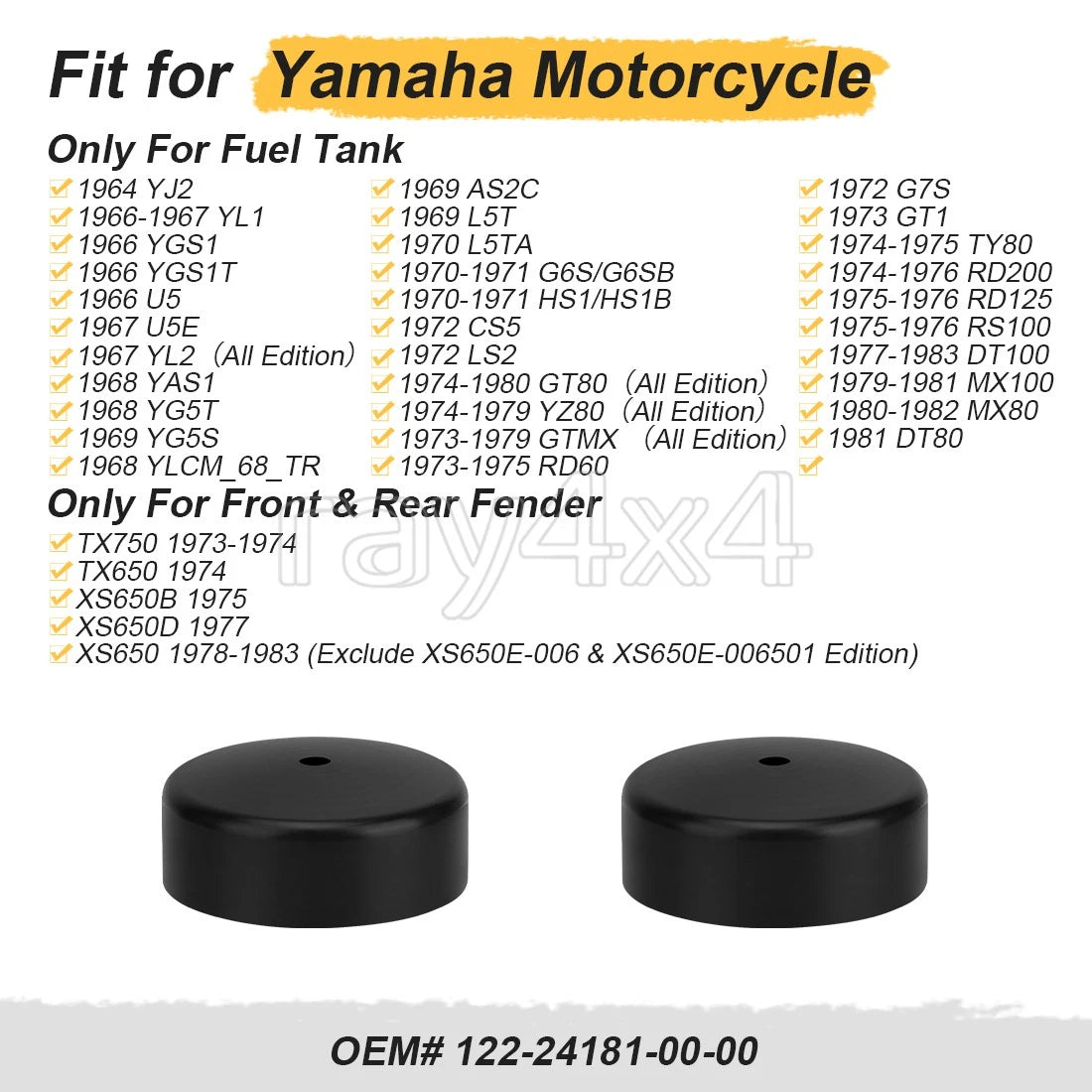Set of 6 Rubber Grommets for Yamaha G6S HS1 CS5 LS2 G7S GT1 GTMX