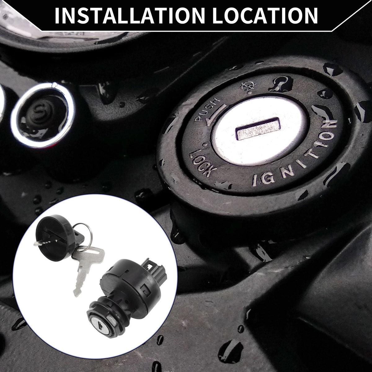 Ignition Key Switch No.0430090 for Arctic Cat 400, 400TRV, 500, 500TRV, 650 (2000–2023)