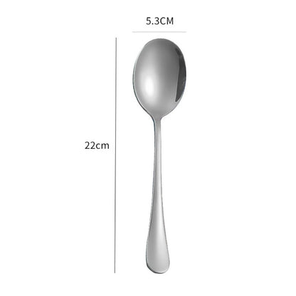6-Piece Stainless Steel Dinner Spoon Set for Banquet and Wedding