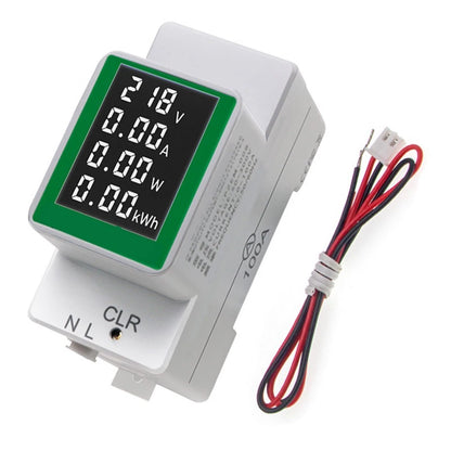 Digital Din Rail Electricity Meter for AC Applications (50-300V)