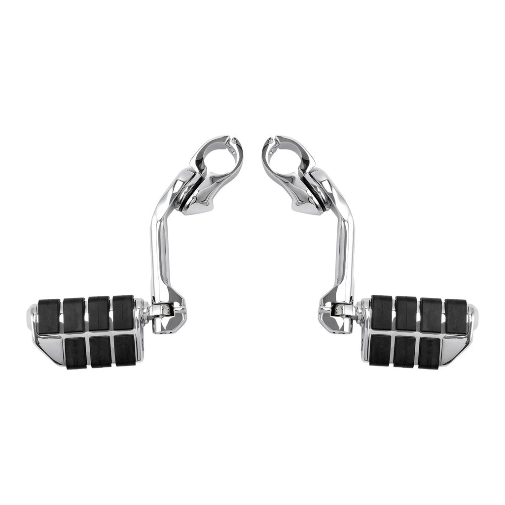 Chrome Highway Foot Pegs for Harley (1 1/4" Engine Guard Mounts)