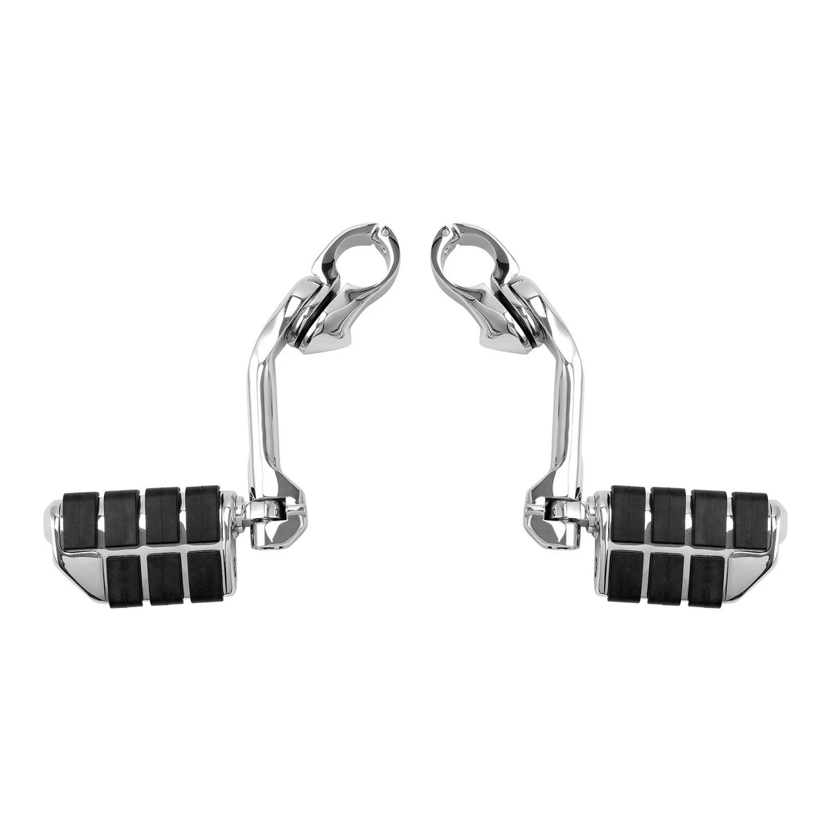 Chrome Highway Foot Pegs for Harley (1 1/4" Engine Guard Mounts)
