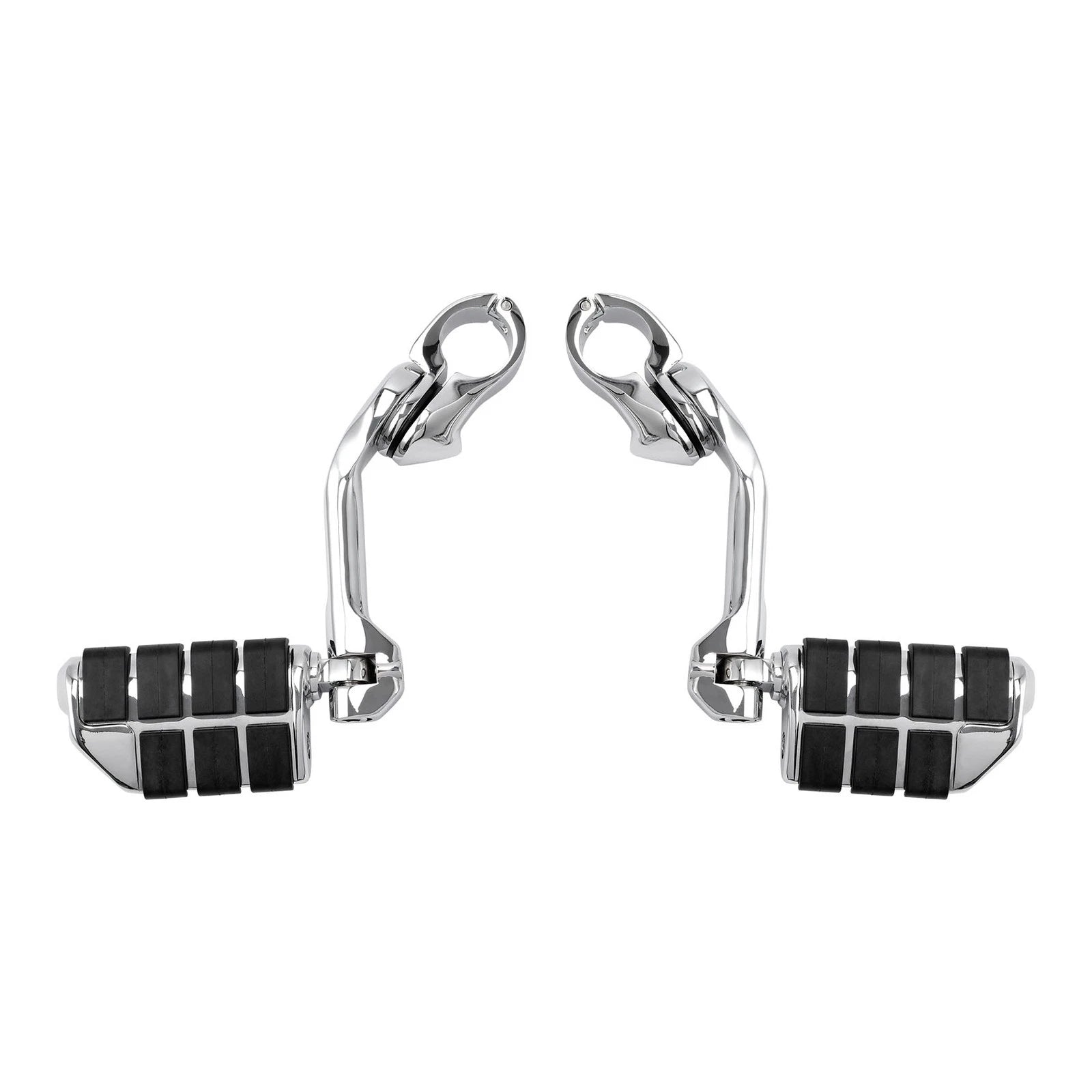 Chrome Highway Foot Pegs for Harley (1 1/4" Engine Guard Mounts)