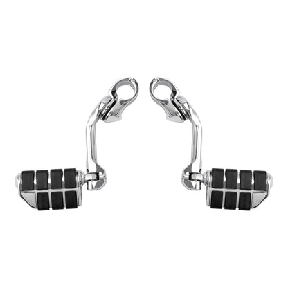Chrome Highway Foot Pegs for Harley (1 1/4" Engine Guard Mounts)