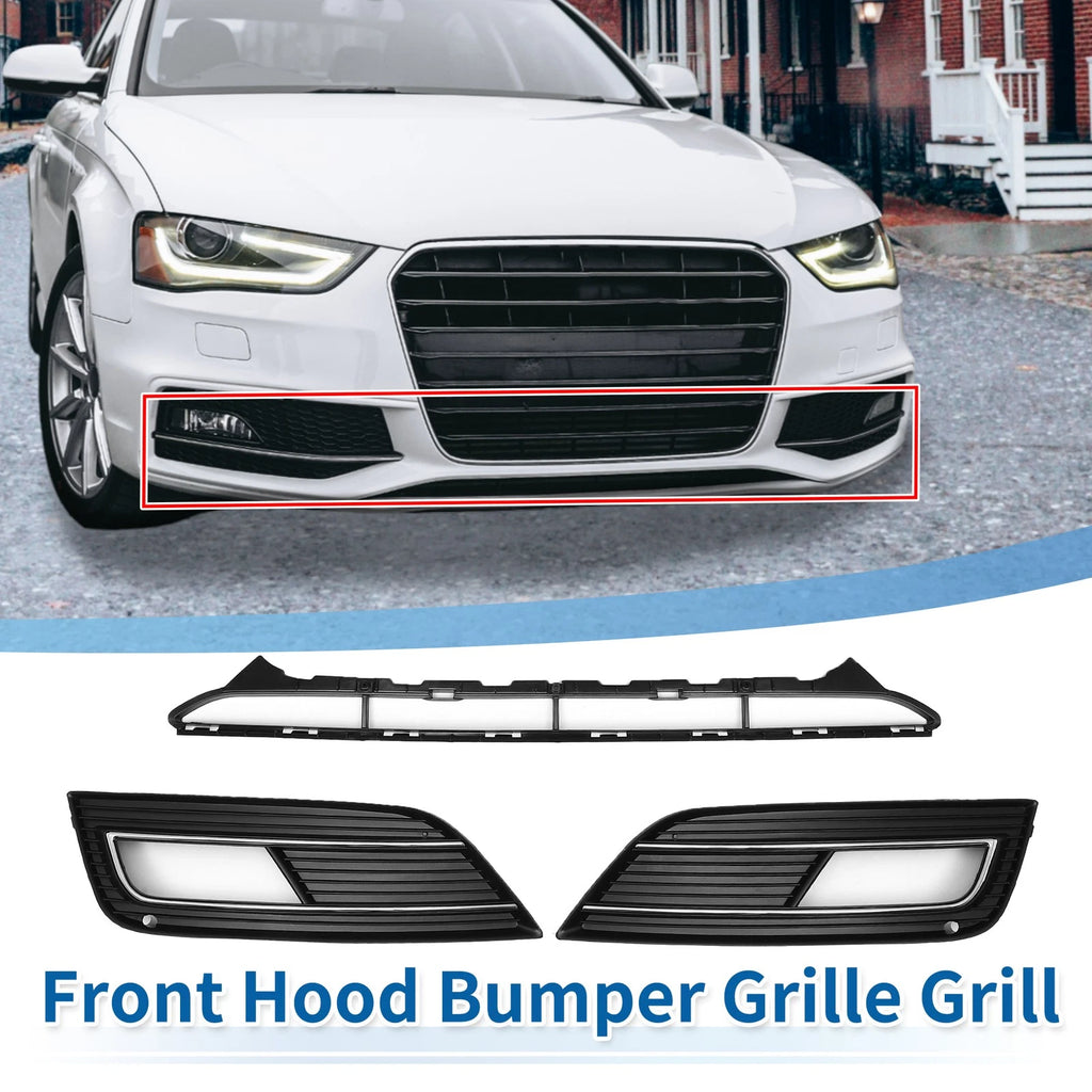 Front Lower Bumper Grille Grill Replacement for Audi A4 B8 2013–2015