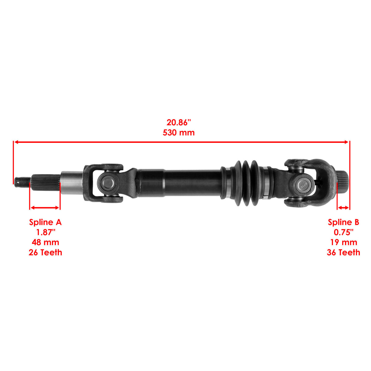 Caltric Rear CV Joint Axle Replacement for Polaris Sportsman 335 (1999–1999)