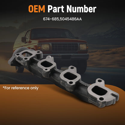 Passenger Side Exhaust Manifold Kit for Ram 1500 2500 3500 (2013–2018) 5.7L 6.4L