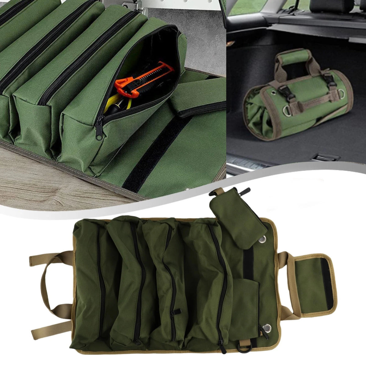 Space Saving Roll Up Tool Organizer Bag for Hardware