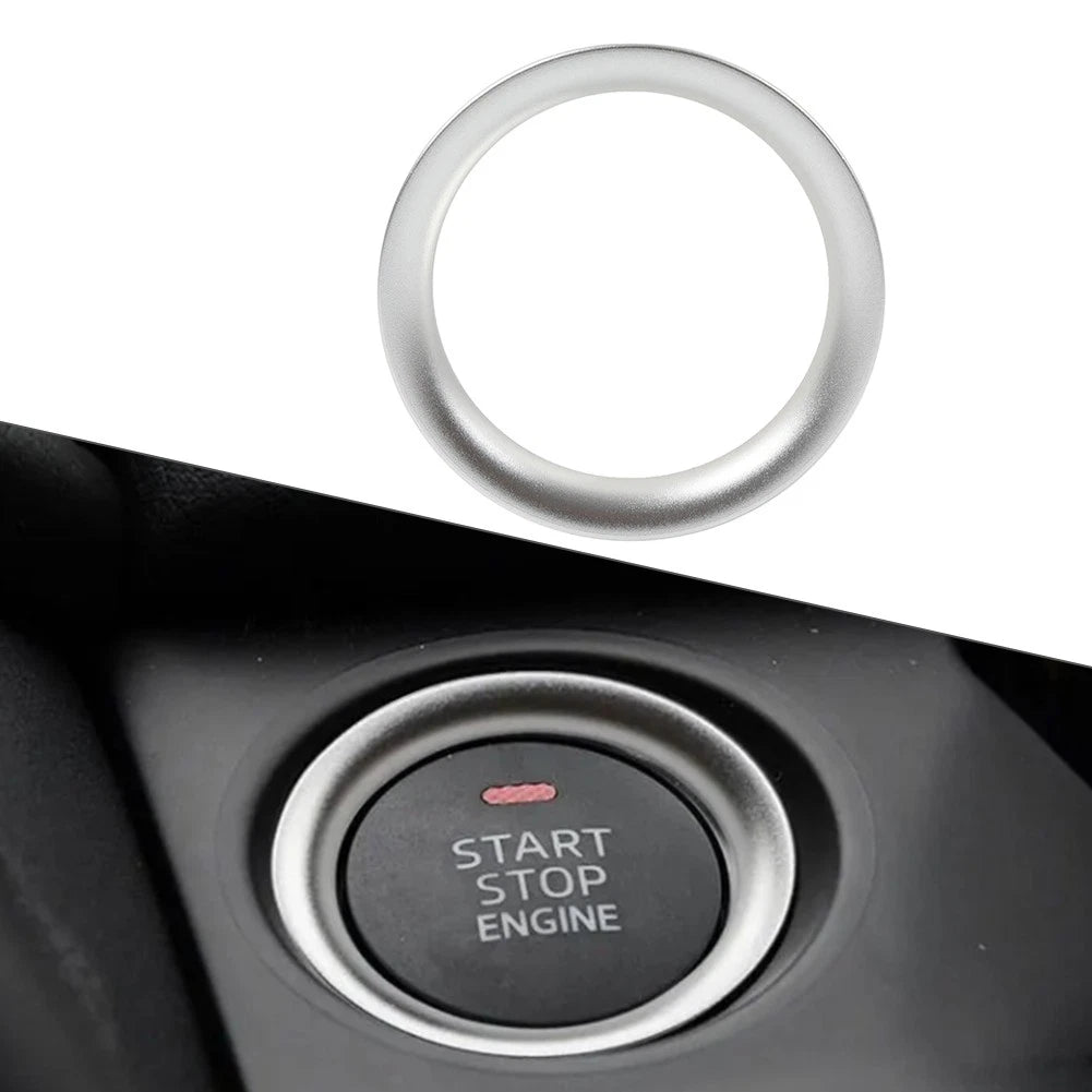 Silver Engine Start Push Button Ring Trim For Mazda 3 Axela 6 Atenza CX-5
