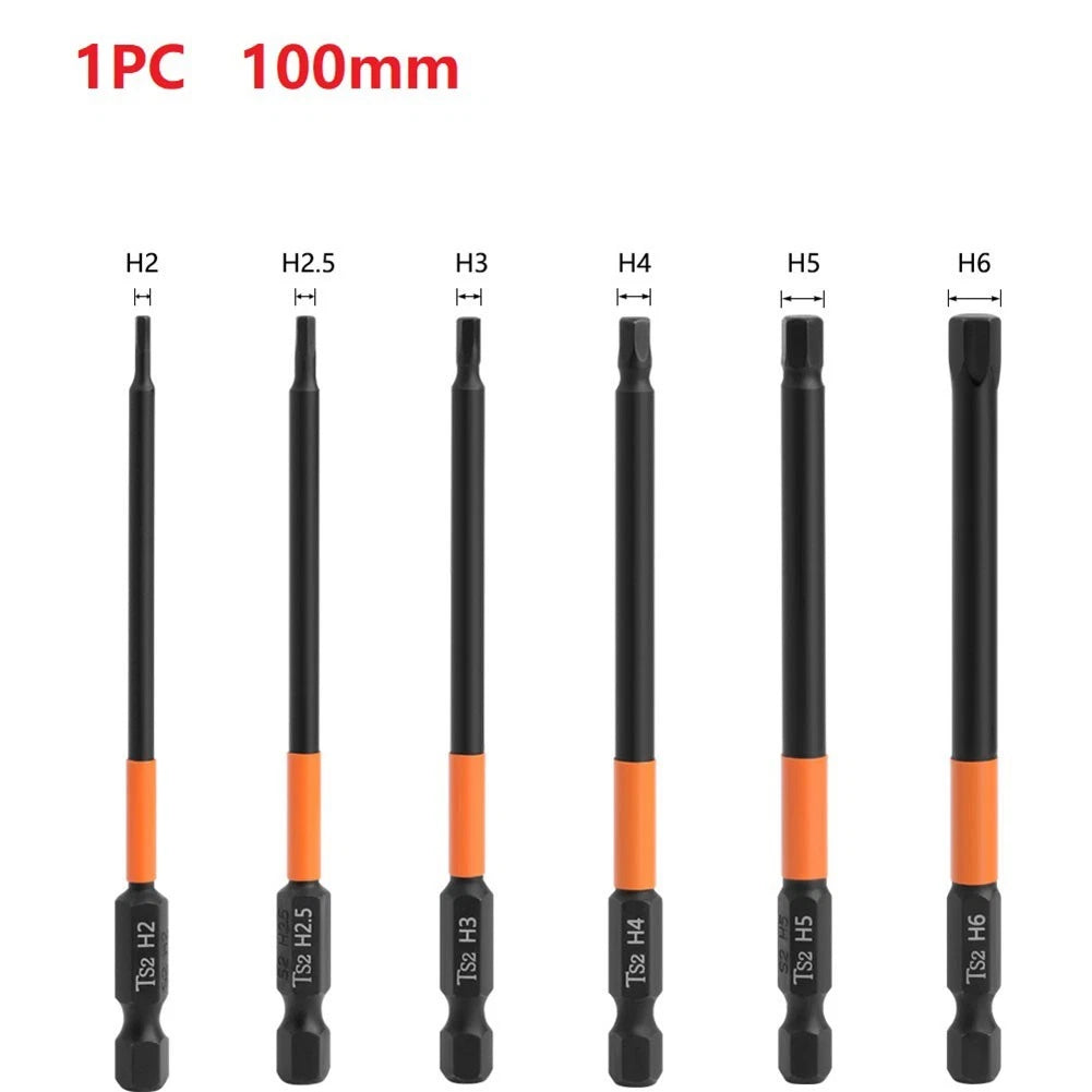 Hex Head Electric Wrench Drill Bits for Electric Screwdriver (100mm)