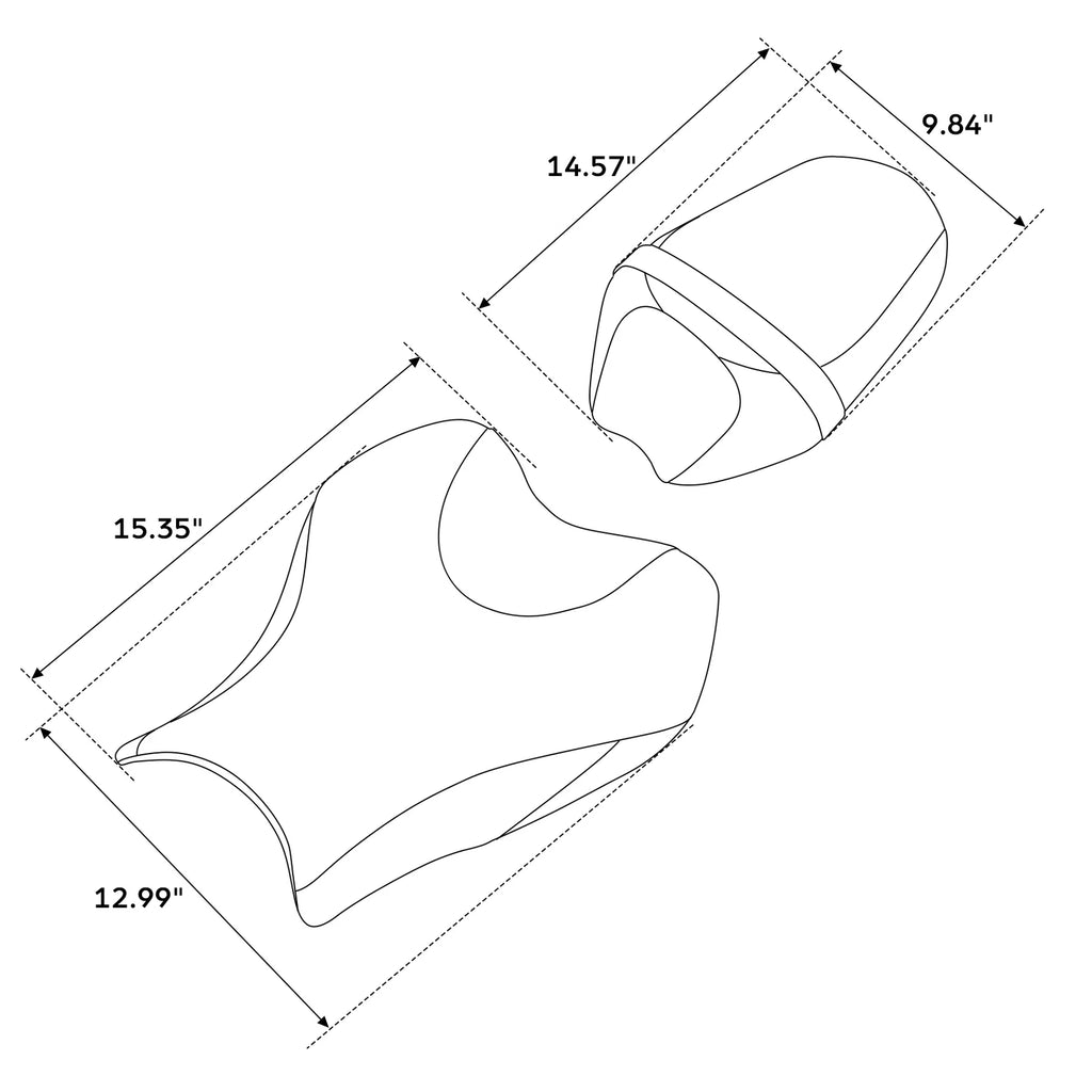 Driver & Passenger Seat for Suzuki GSXR1000 (2009–2016)