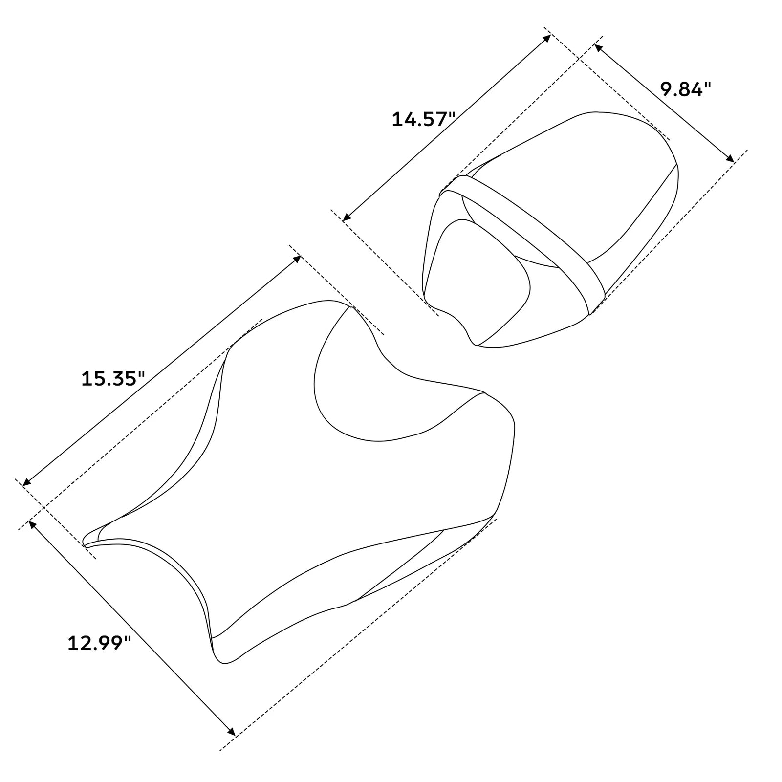 Driver & Passenger Seat for Suzuki GSXR1000 (2009–2016)