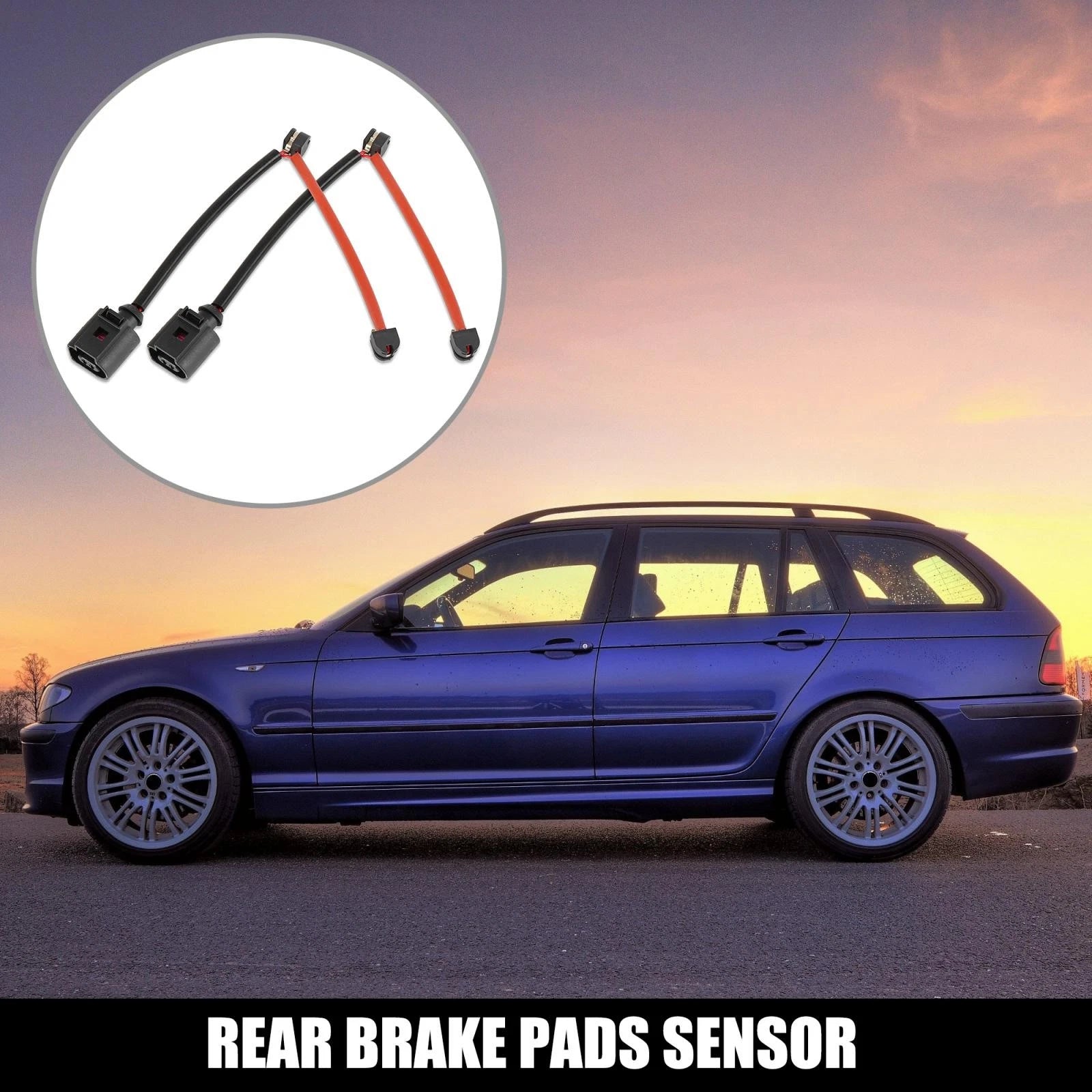 2 Piece Rear Brake Pad Electronic Wear Sensor for Audi Q7 (2007–2015)
