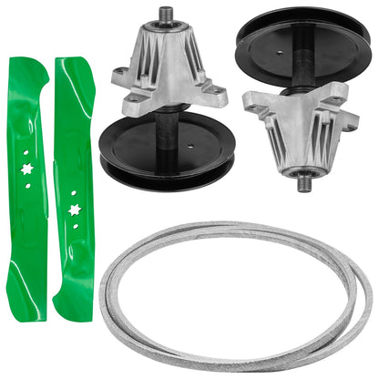 Deck Spindle Pulley Blade Belt Kit for Cub Cadet RZT RZT-LX 46 Inch (2010–2010)