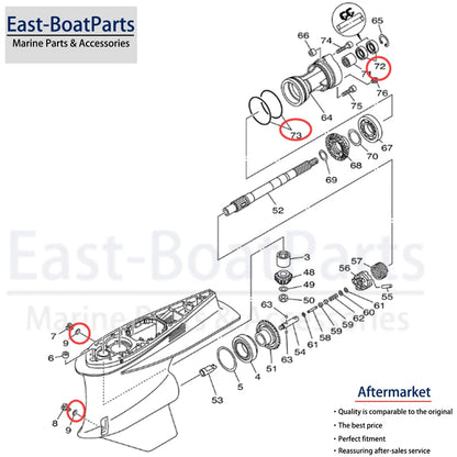 Lower Unit Seal Kit for Yamaha Outboard (93101-30002, 931-01300-02)