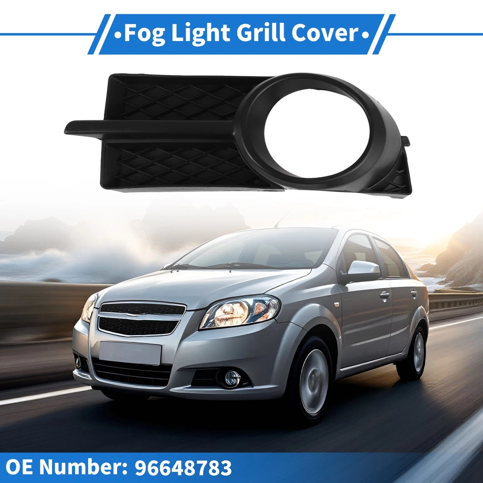 1 Pc Front Left Fog Light Grill Replacement for Chevrolet Aveo (2007–2011)