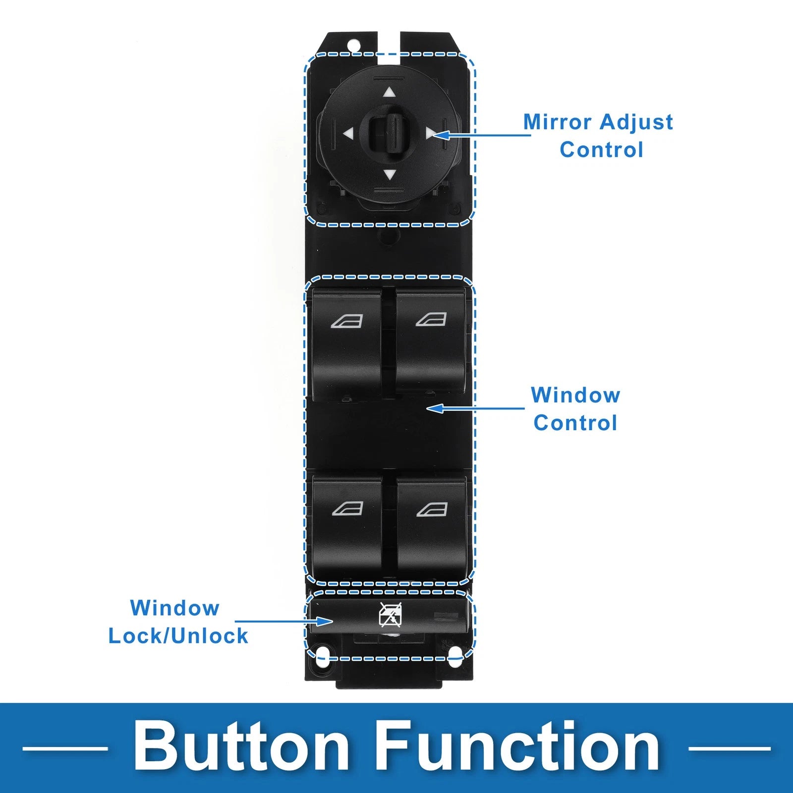 Front Power Window Switch for Ford Escape Focus Transit Connect (No.BM5Z14529H)