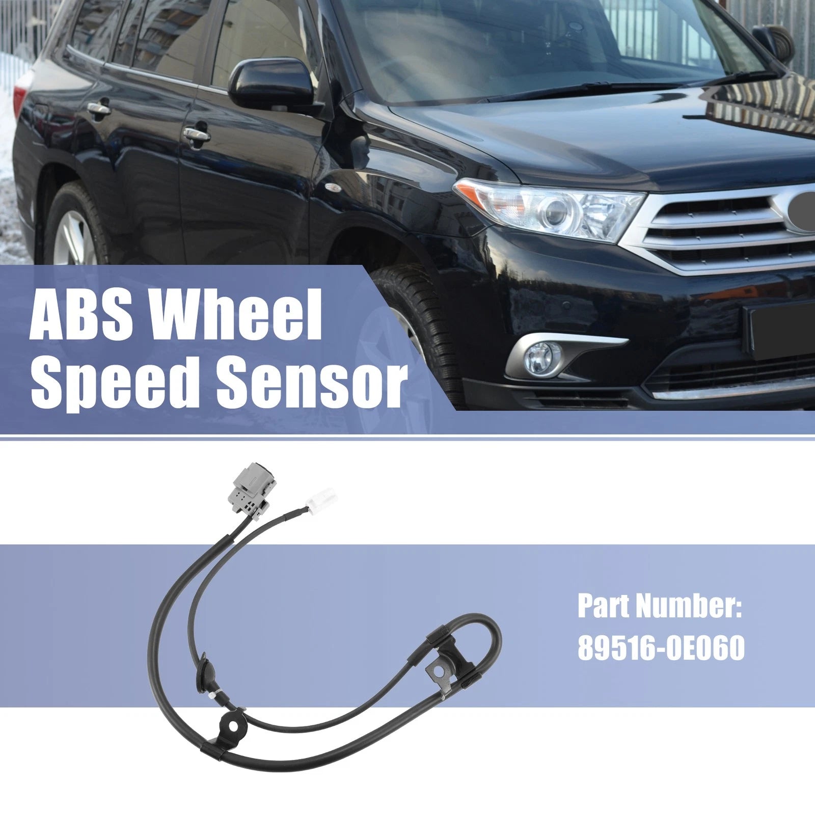 ABS Wheel Speed Sensor Rear Right Replacement for Toyota Highlander (2009–2013)