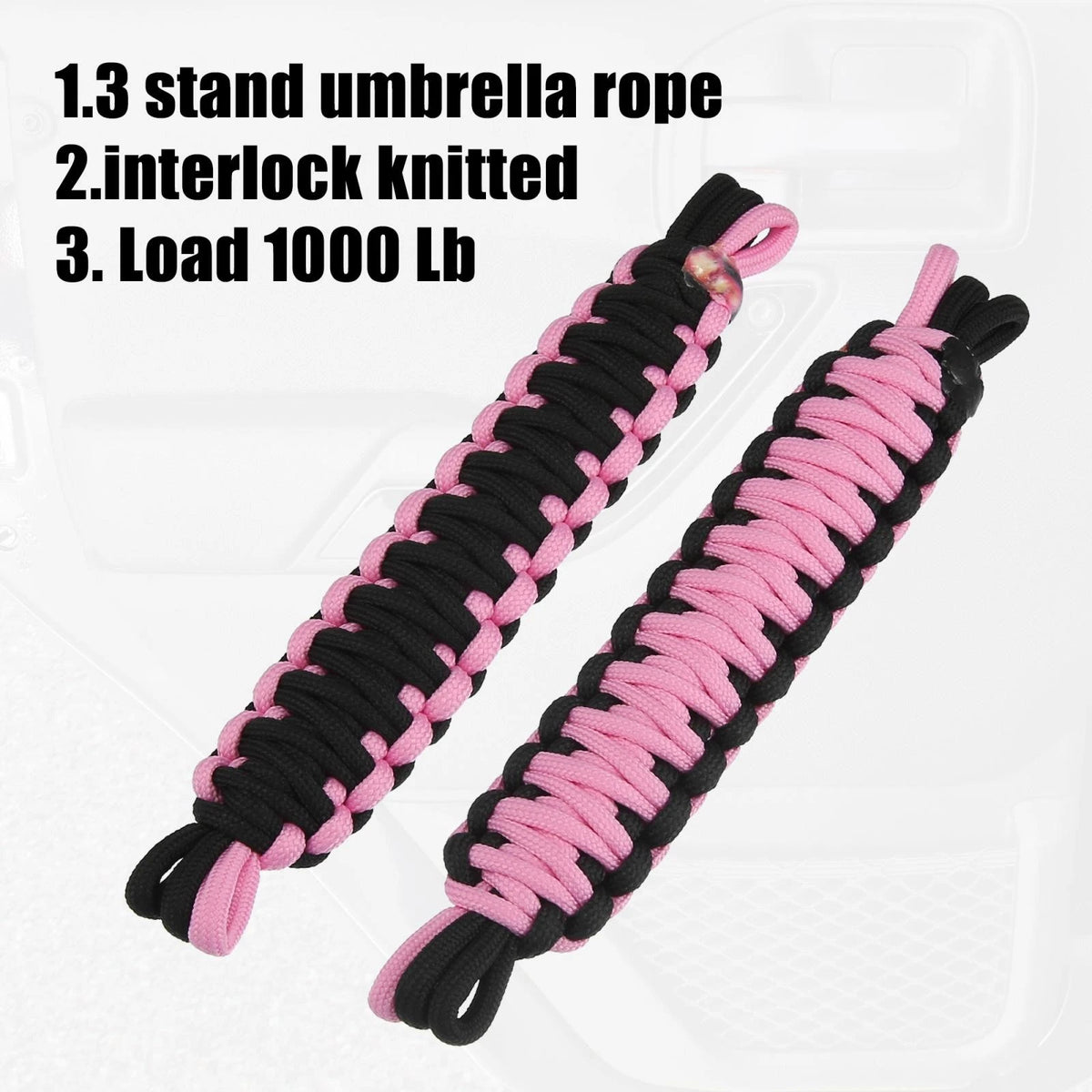 2 Pcs Nylon Door Limiting Check Strap for Wrangler TJ JL (1987–2021) Black Pink