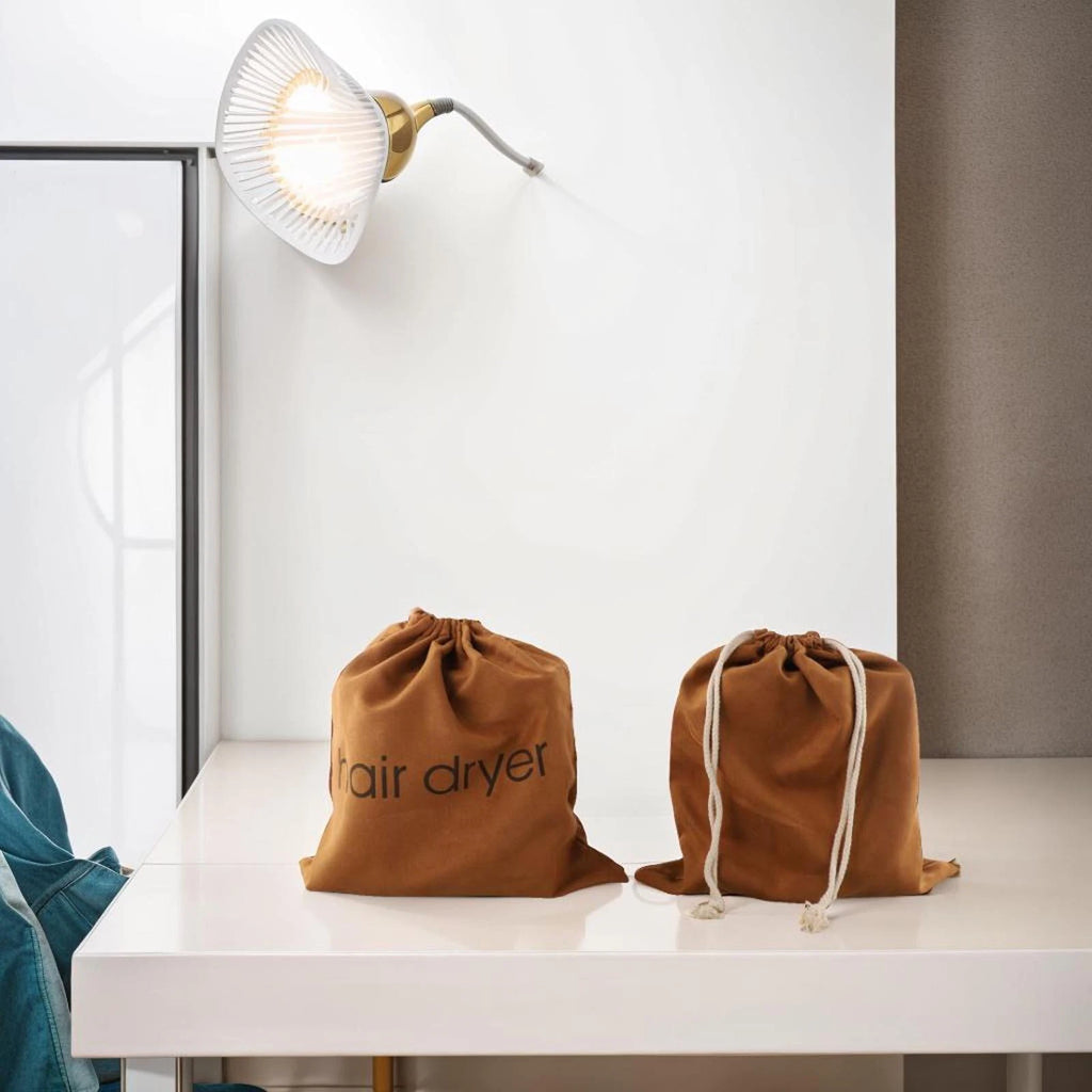 2X Hair Tool Storage Bags with Drawstring Closure for Travel