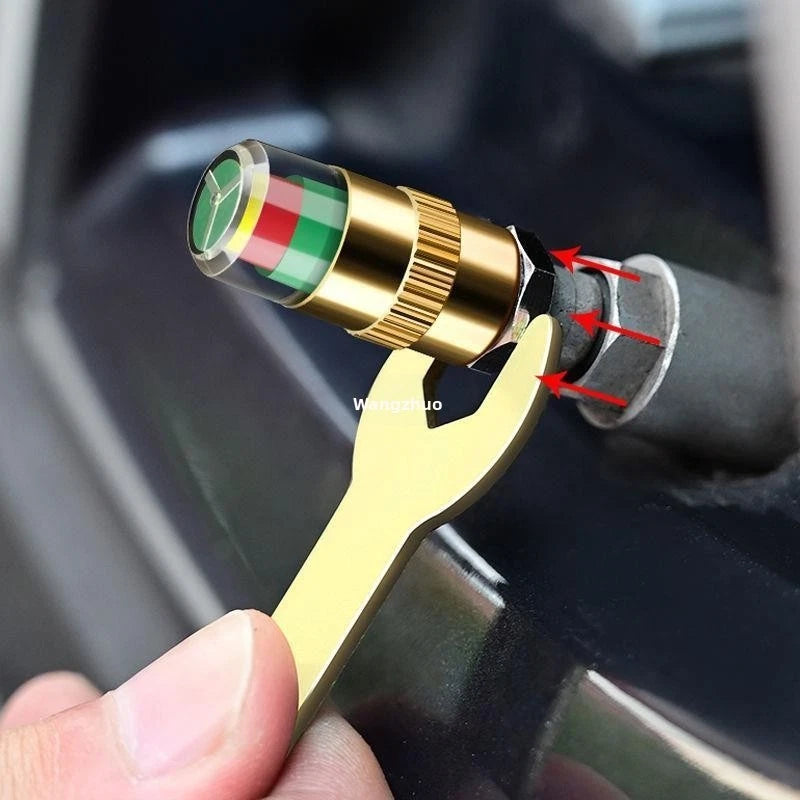 For Trucks Tire Pressure Cap Pressure Gauge Cap Visual Color Indicator