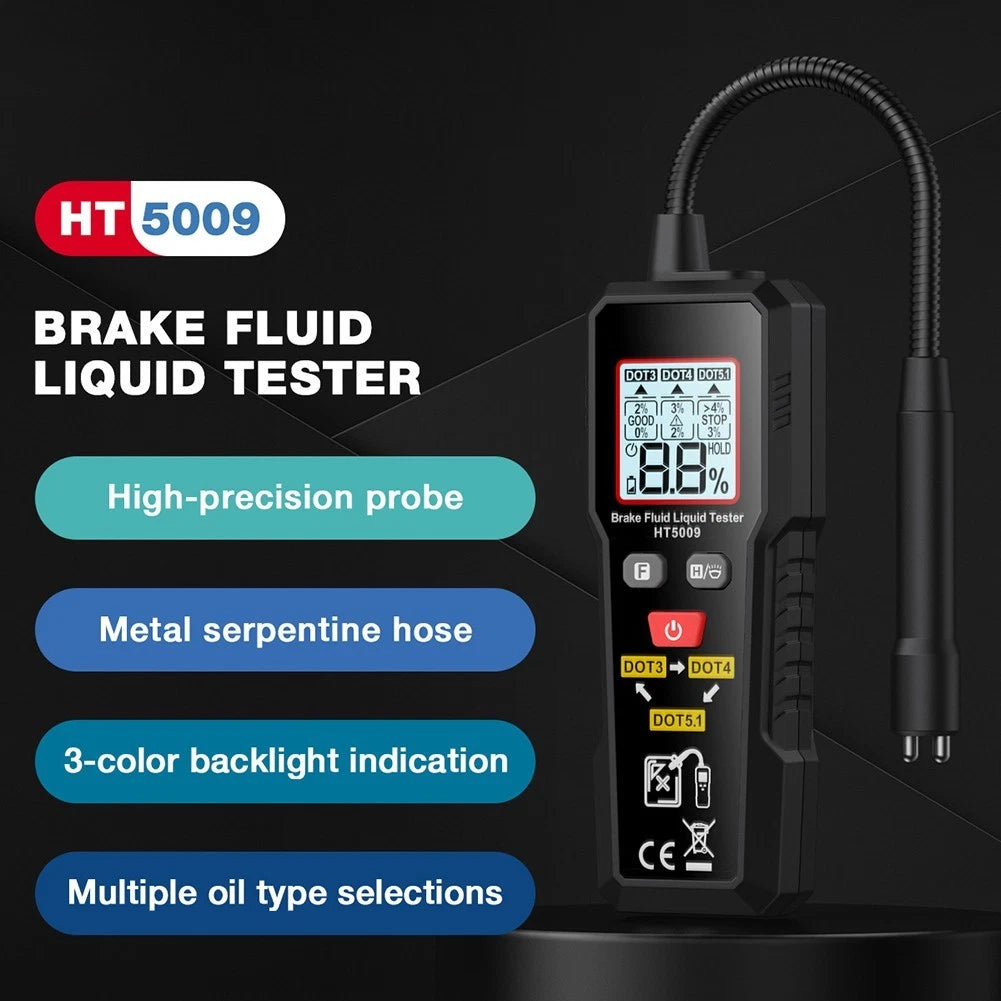 High Sensitivity Probe Brake Fluid Tester HT5009 for Instant Readings