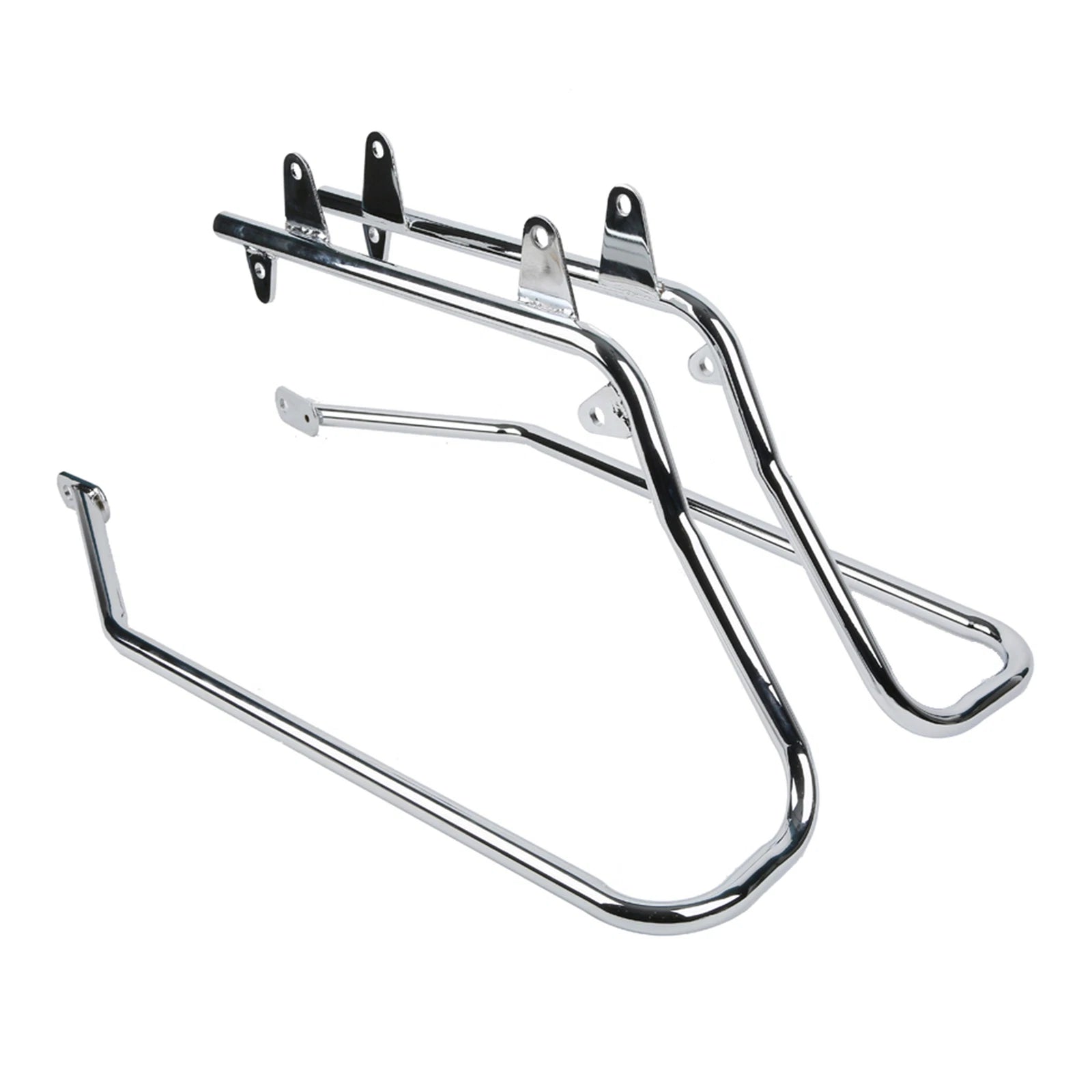 Chrome Saddlebag Conversion Brackets for Harley Davidson Softail (w/ Hardware)