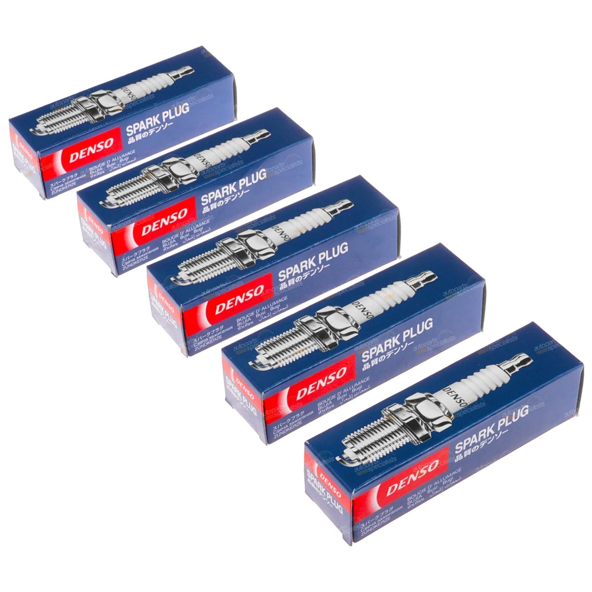 Set of 5 Denso Nickel Spark Plugs for Volvo V50 (2004–2010) B5244S