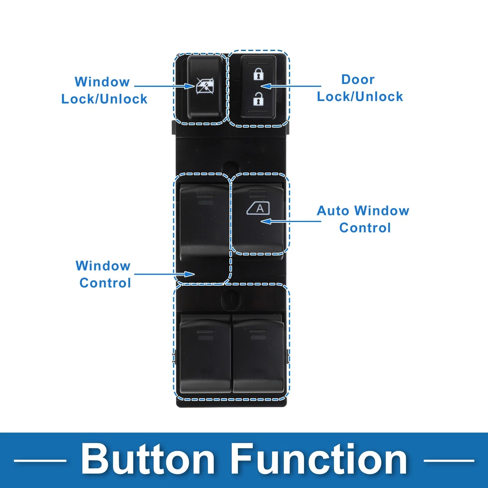 Front Right Power Window Switch for Nissan Almera (2016)