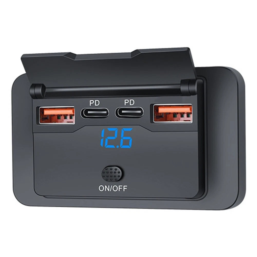 4-Port USB Car Charger Adapter for Universal Use (12V)