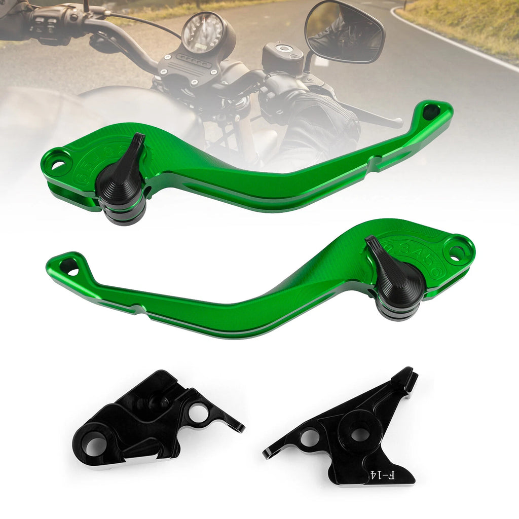 CNC Short Clutch Brake Lever for Kawasaki ZZR600 ZXR400 Z750S ZX9R ER-5 (1990–2009)