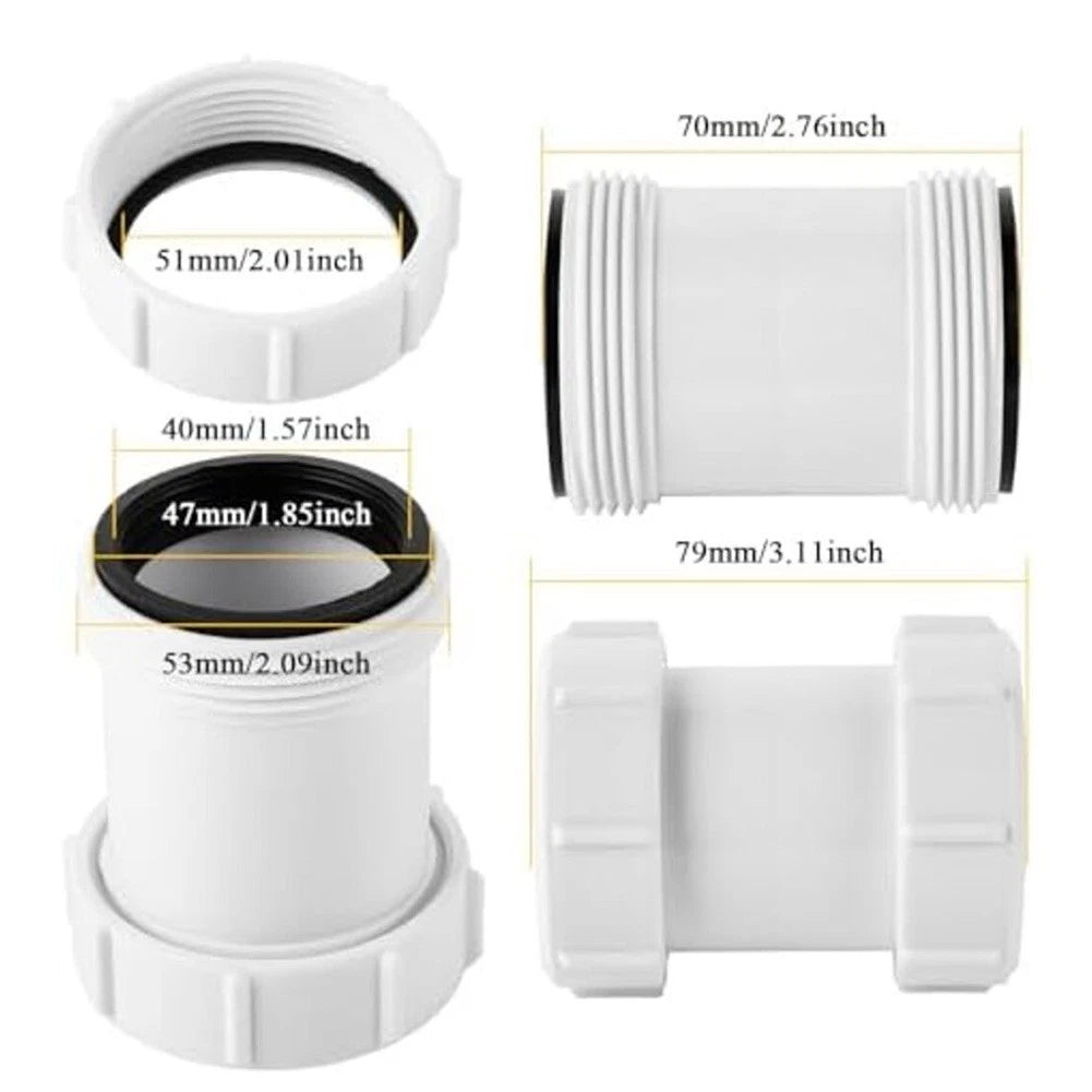 40mm PVC Connector Straight Pipe Extension for Kitchen and Bathroom Drains