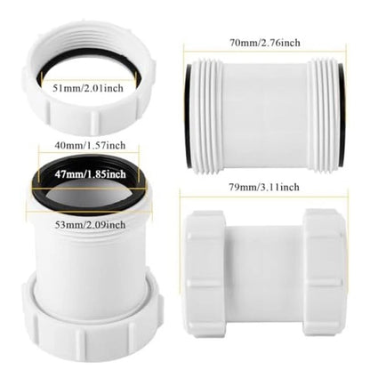 40mm PVC Connector Straight Pipe Extension for Kitchen and Bathroom Drains