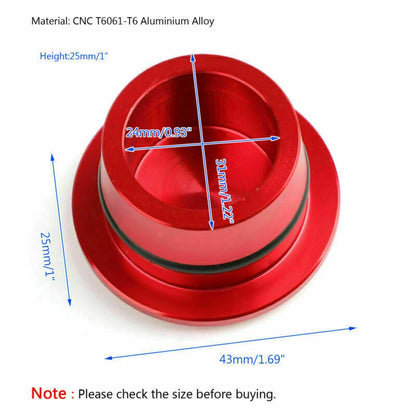 CNC Frame Hole Cover Guard for Yamaha T-Max 530 (2005–2016) - Red T9