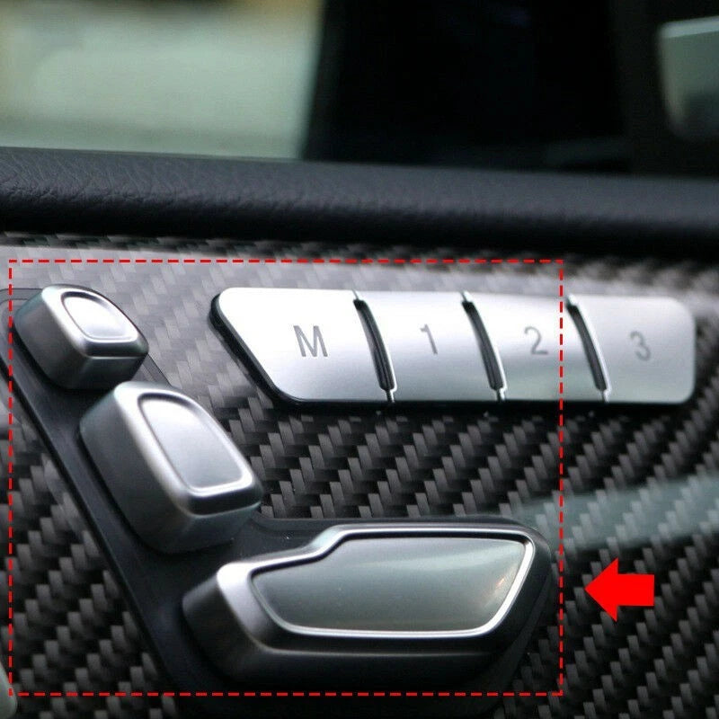 Seat Button Cover Frame Replacement for Silver