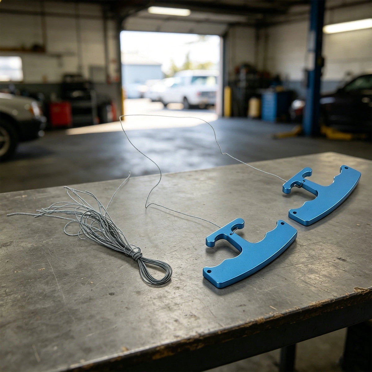Car Decal Removal Tool with Alloy Body and High-Strength PE Cable