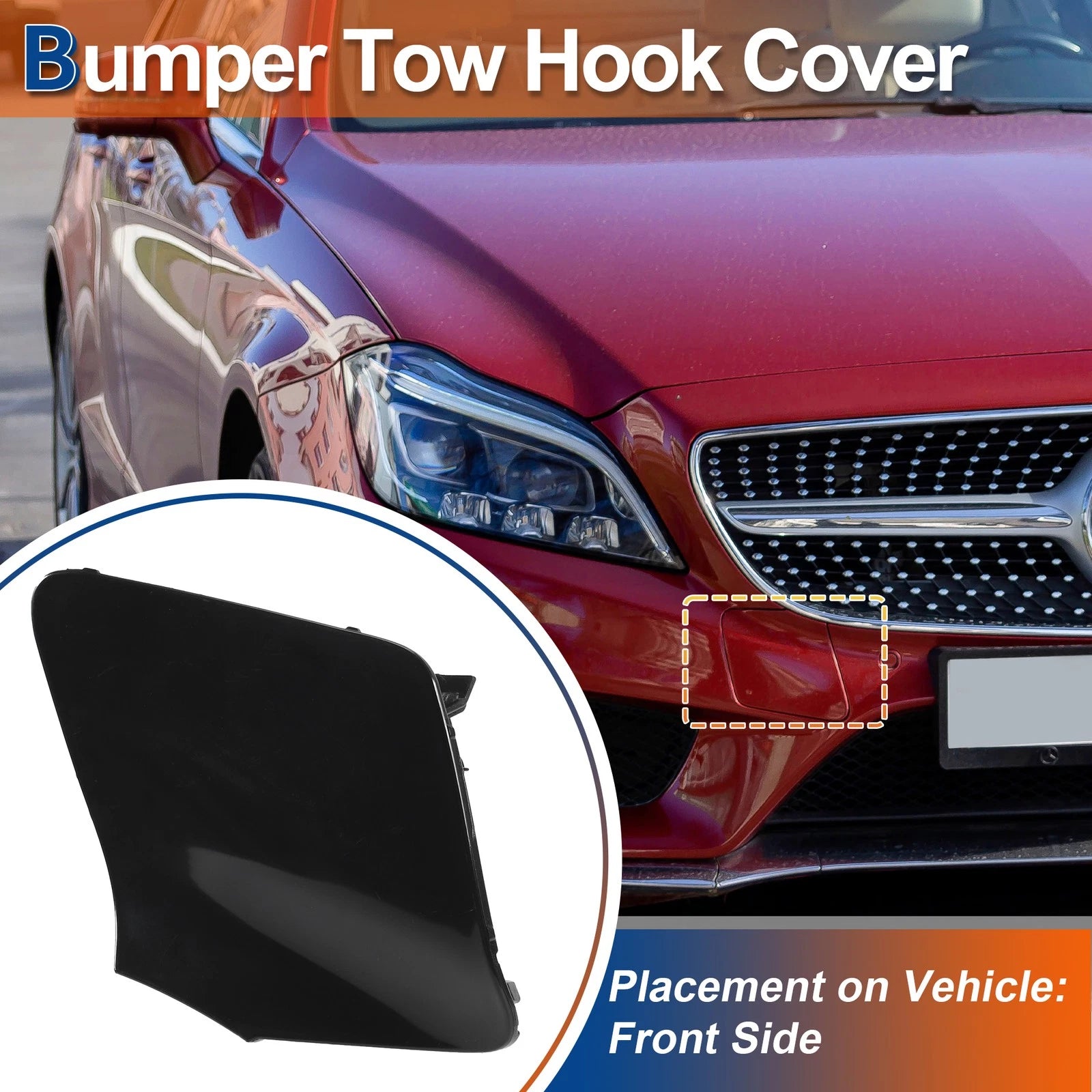 Front Tow Hook Cover Replacement for Mercedes-Benz CLS (2011–2018)