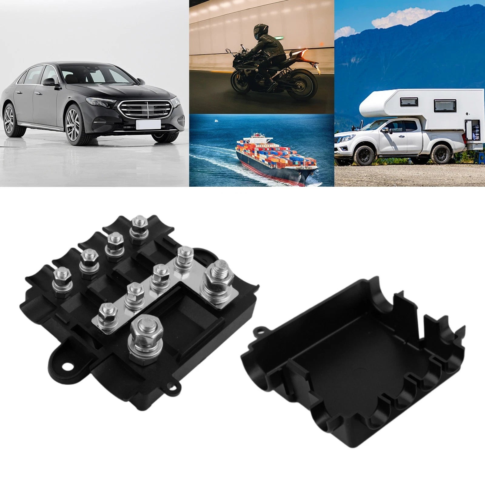 5 Way Power Fuse Block for Mega Midi Dual Voltage Applications