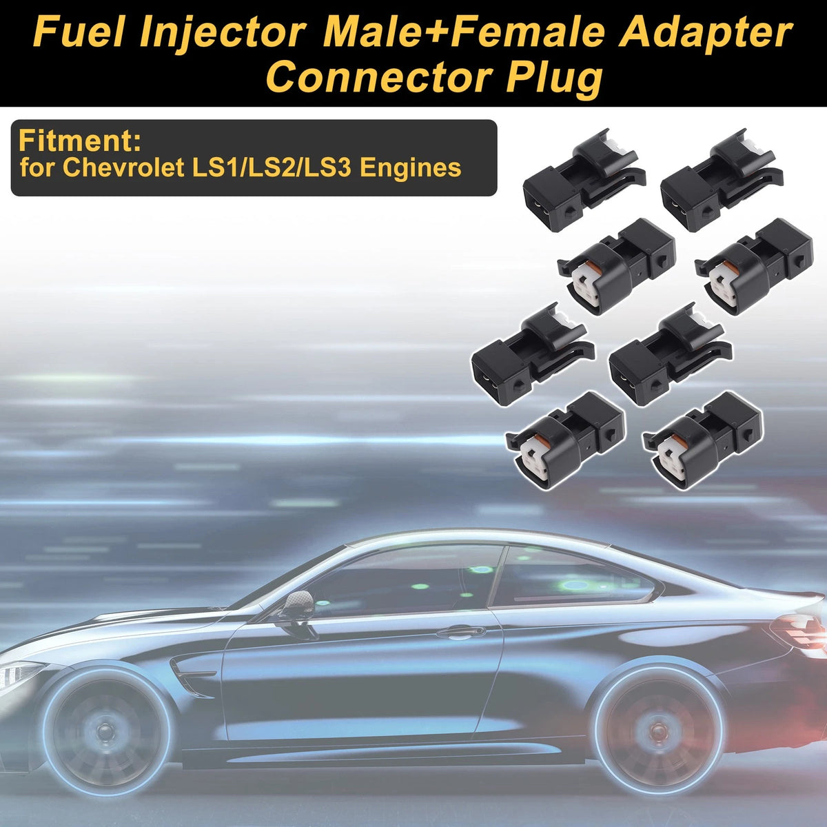 8 pcs 2 Pin Fuel Injector for Chevrolet LS1/LS2/LS3 (2001–2015)