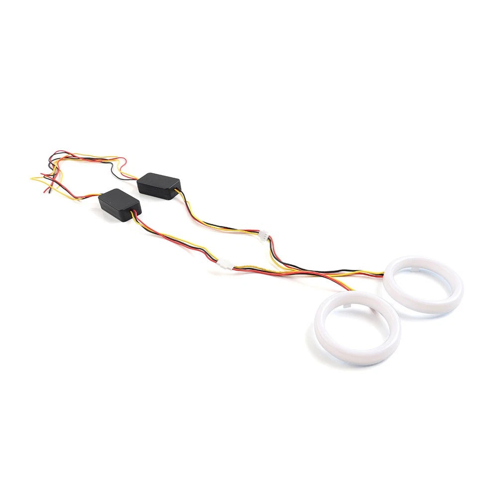2X 120MM White Amber Switchback LED Angel Eyes for Car Headlight Retrofit