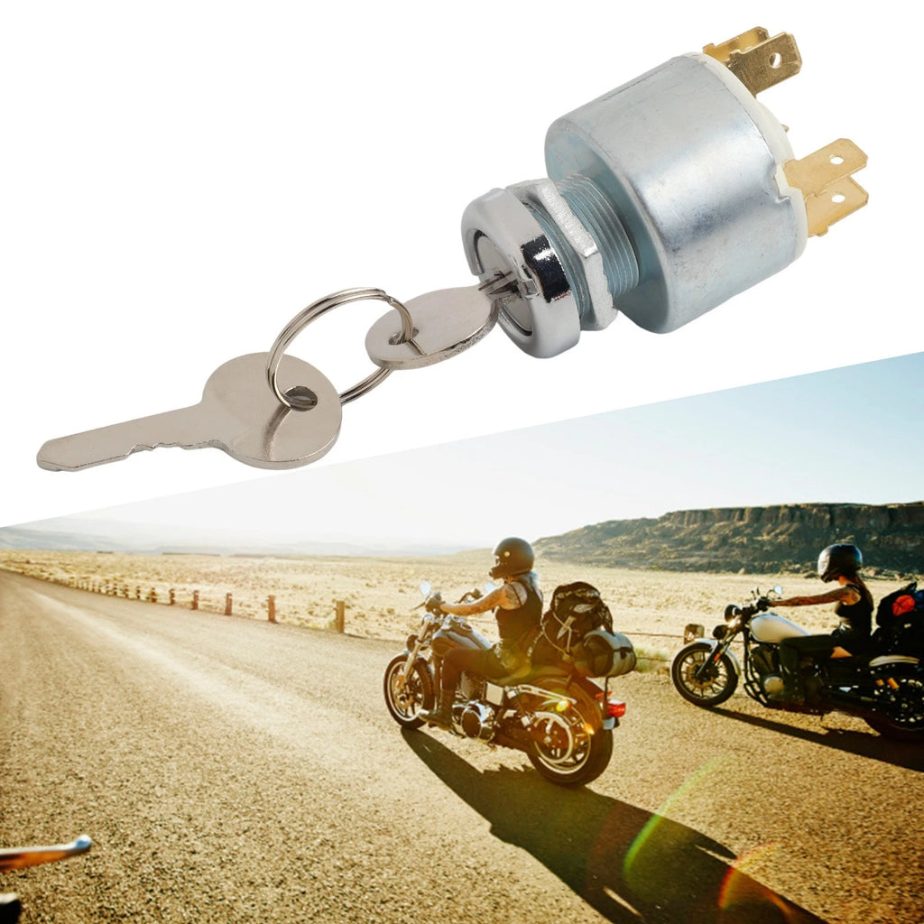 3 Position ON OFF Ignition Switch for Most Cars (Includes 2 Keys)