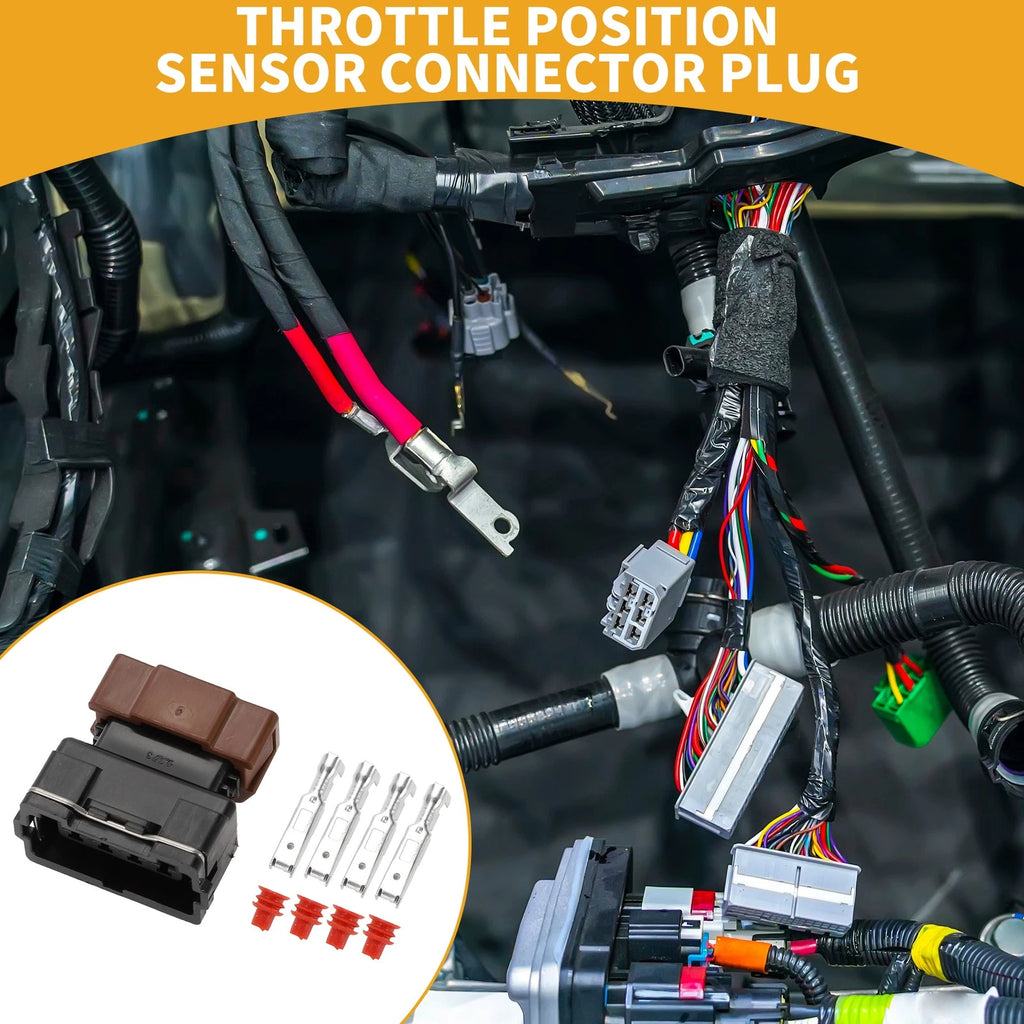 Throttle Position Sensor Connector Plug 4 Pin Replacement for Mitsubishi (2001–2006)