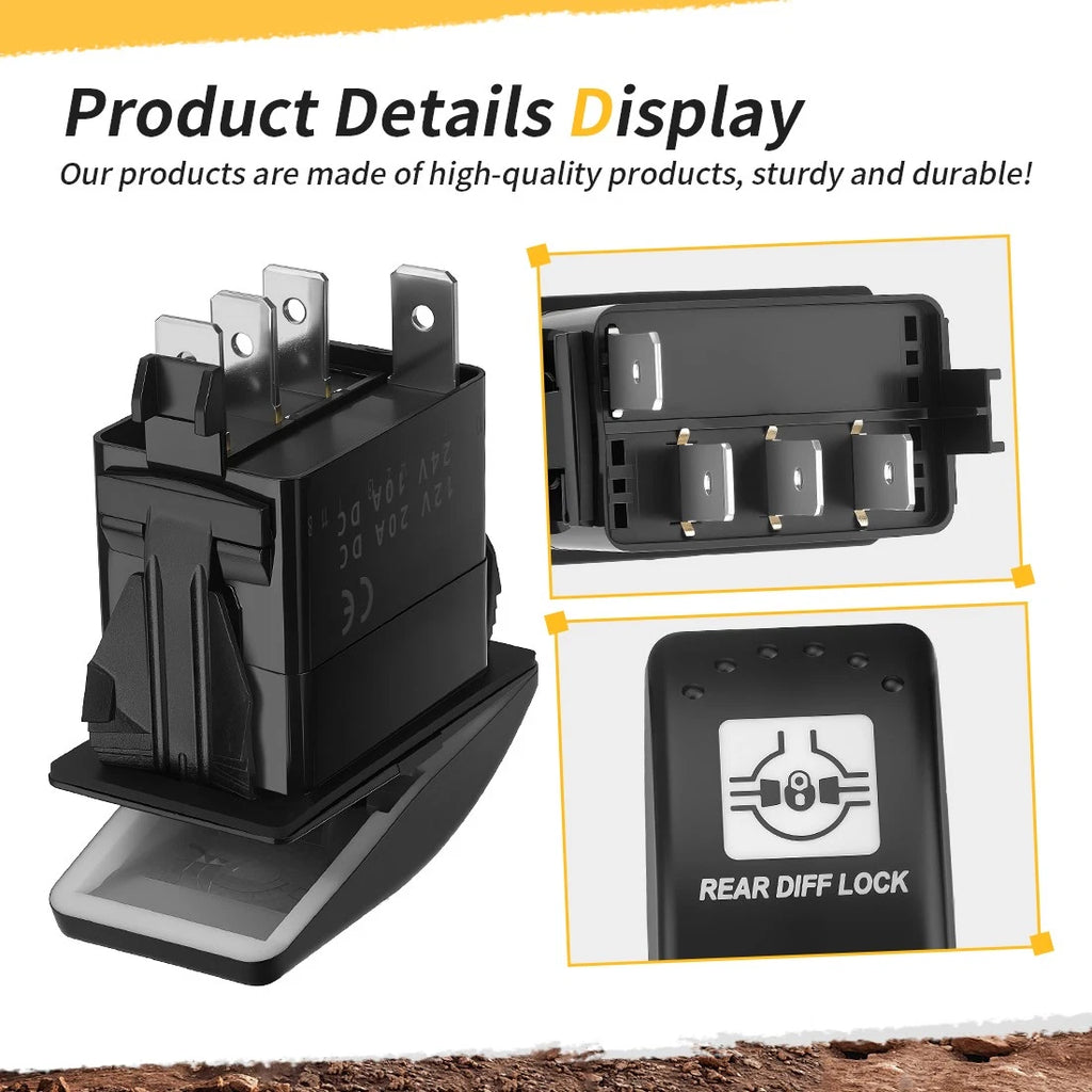 Rear Differential Lock Switch for Can Am Defender Maverick Commander (2016–2023)