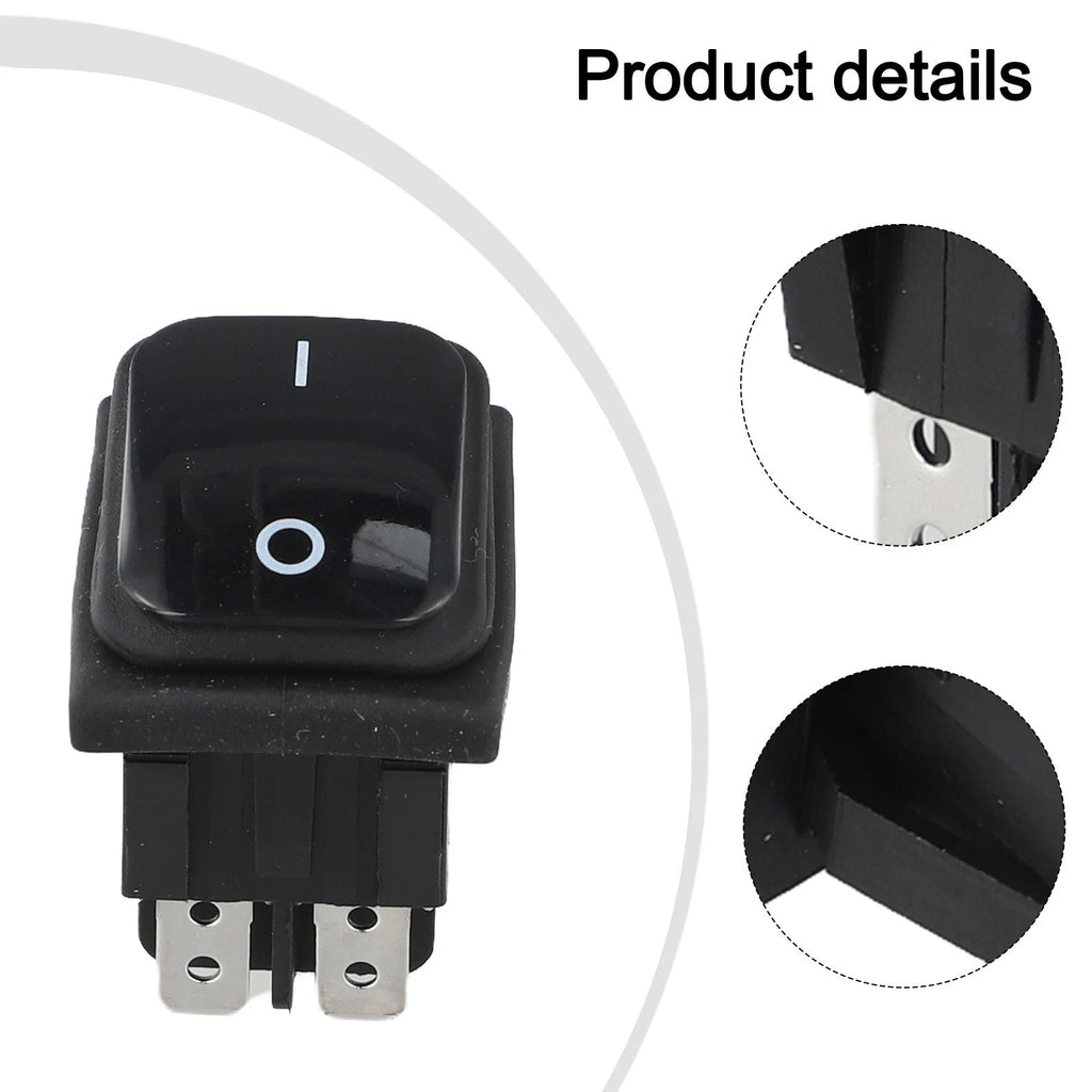 Rocker Switch 20A 250VAC Waterproof Rectangular with Luminous Button IP67