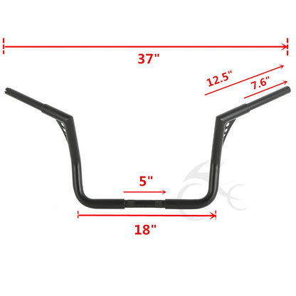 12" Rise Ape Hanger Handlebars for Harley CVO Street Glide (1982–2024)