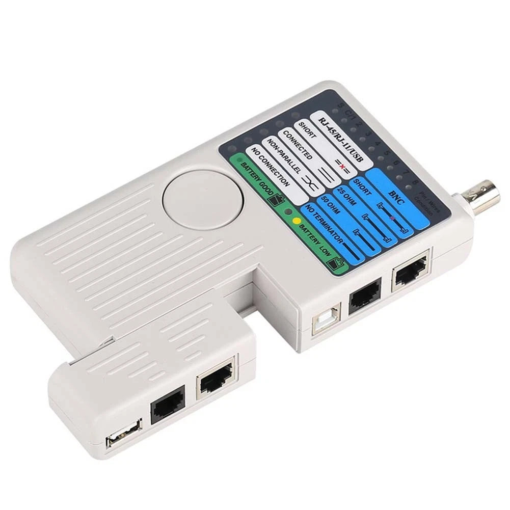 4-in-1 LAN Cable Tester for RJ45 RJ11 USB BNC
