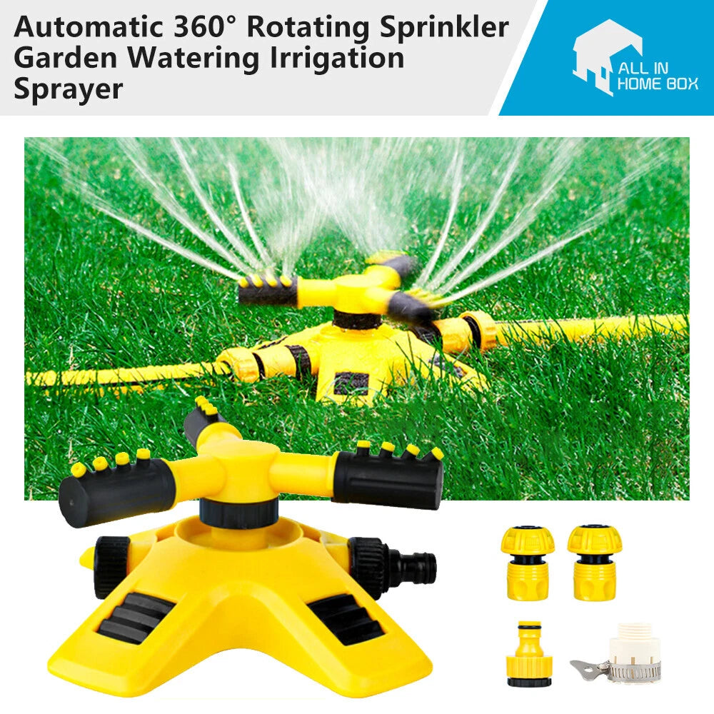 Lawn Sprinkler for Automatic Garden Irrigation Rotation (360 Degrees)