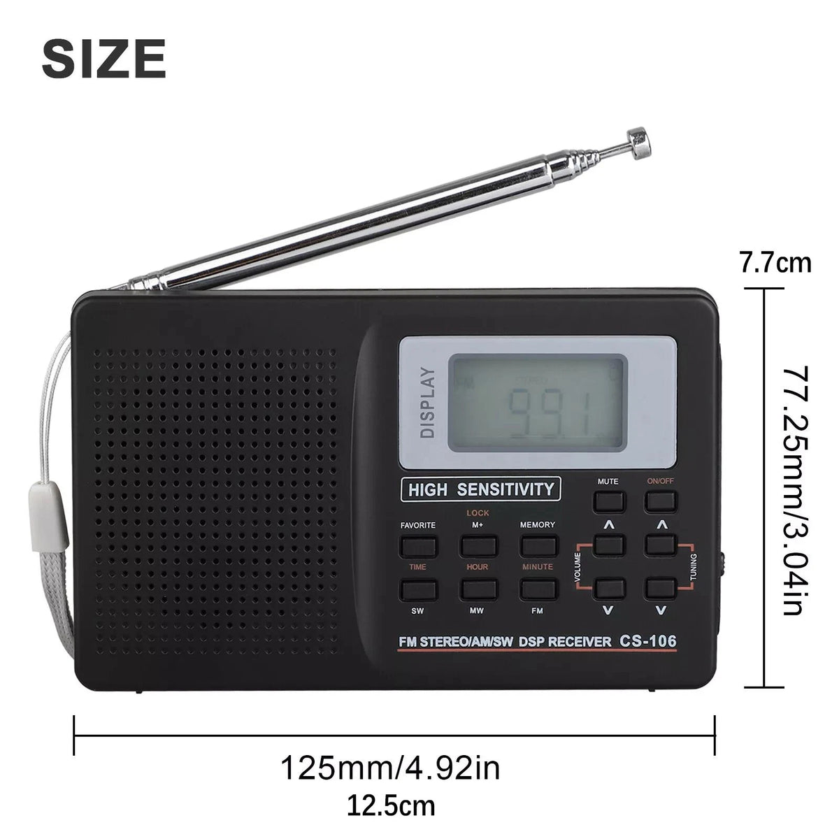 Digital Radio Receiver for Universal Use (1Pc)